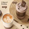 JUNSUNMAY 380ml 304 Stainless Steel Vacuum Insulated Coffee Travel Mug Spill Proof with Lid (Pink) - Image 3
