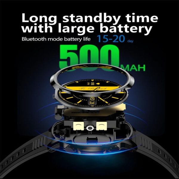 EX100 1.95 inch Color Screen Smart Watch, Support Bluetooth Call / Health Monitoring (Black) - Image 7