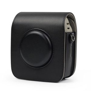 Full Body Camera PU Leather Case Bag with Strap for Fujifilm Instax Square SQ20 (Black)