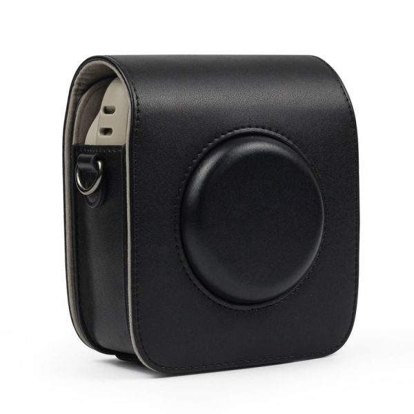 Full Body Camera PU Leather Case Bag with Strap for Fujifilm Instax Square SQ20 (Black) - Image 3