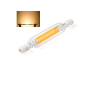 R7S 5W COB LED Lamp Bulb Glass Tube for Replace Halogen Light Spot Light, Lamp Length: 78mm, AC: 220v (Warm White)