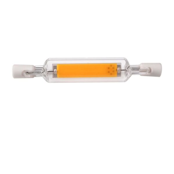 R7S 5W COB LED Lamp Bulb Glass Tube for Replace Halogen Light Spot Light, Lamp Length: 78mm, AC: 220v (Warm White) - Image 2