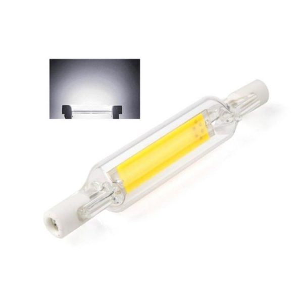 R7S 5W COB LED Lamp Bulb Glass Tube for Replace Halogen Light Spot Light, Lamp Length: 78mm, AC: 220v (Warm White) - Image 7