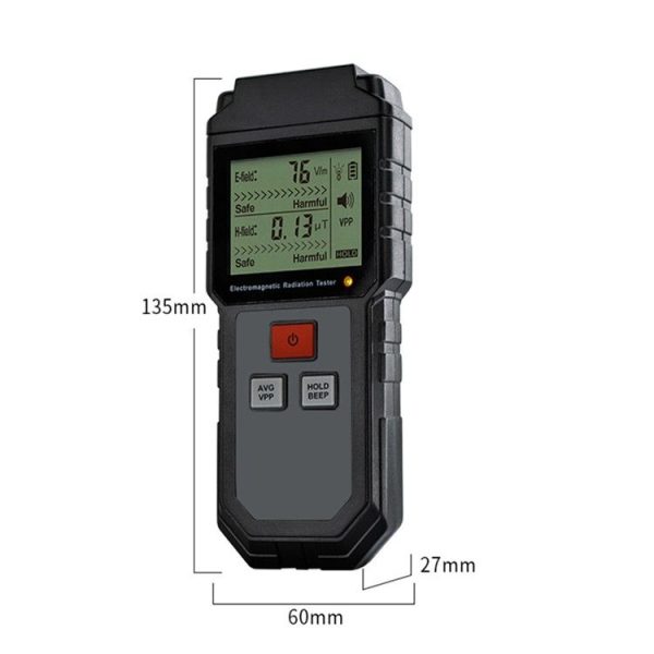 RZ825 Electromagnetic Radiation Tester Portable Digital Liquid Crystal Electromagnetic Field EMF Meter Measuring Instrument For Computer Mobile Phone - Image 3