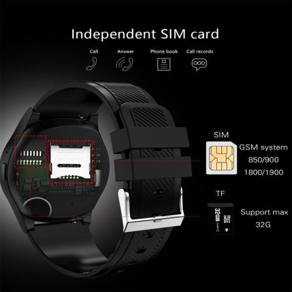 L9 1.5 inch TFT Color Screen Smart Watch, Support SIM Card / 32GB TF Card / Remote Camera Function / Sleep Monitoring / Sedentary Reminder (Black) - Image 19