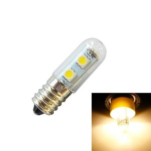 E14 screw light LED refrigerator light bulb 1W 220V AC 7 light SMD 5050 ampere LED light refrigerator home (Warm White)