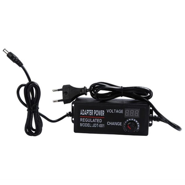 AC To DC Adjustable Voltage Power Adapter Universal Power Supply Display Screen Power Switching Charger EU, Output Voltage: 3-24V-2A - Image 8