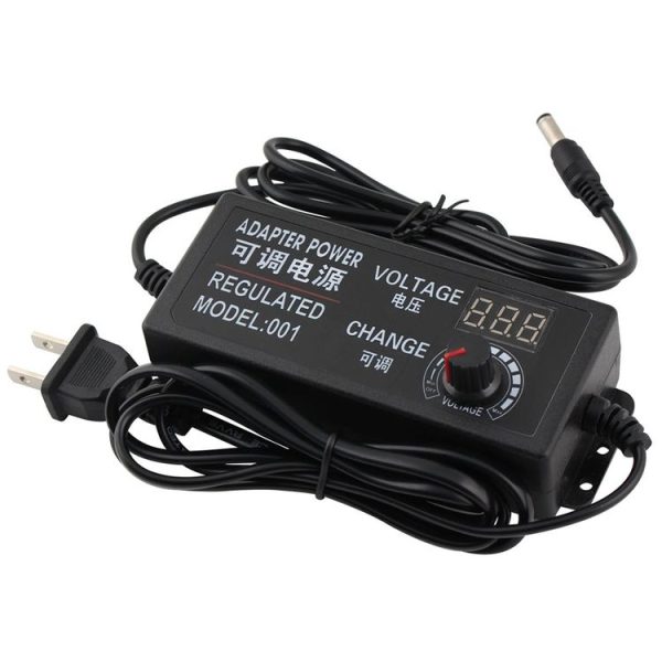 AC To DC Adjustable Voltage Power Adapter Universal Power Supply Display Screen Power Switching Charger EU, Output Voltage: 9-24V-3A - Image 2