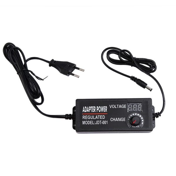 AC To DC Adjustable Voltage Power Adapter Universal Power Supply Display Screen Power Switching Charger EU, Output Voltage: 9-24V-3A - Image 5