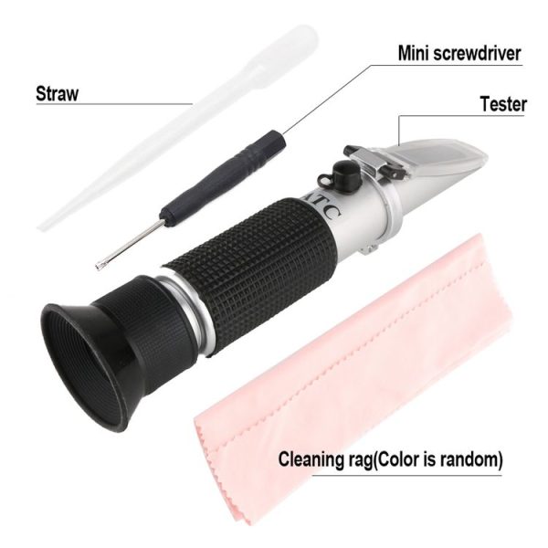 RZ136 Refractometer Fruit Wine Meter Sugar Portable Auto Brix 0~32% Alcohol 0~26% Fruit Juice Wine Sugar Meter Refractometer - Image 4