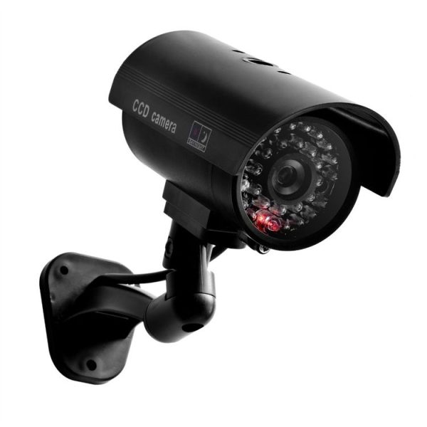 IP66 Waterproof Dummy CCTV Camera With Flashing LED For Realistic Looking for Security Alarm (black) - Image 2