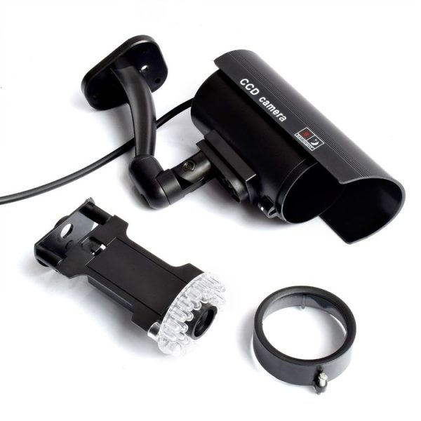 IP66 Waterproof Dummy CCTV Camera With Flashing LED For Realistic Looking for Security Alarm (black) - Image 4