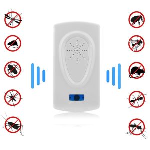 Ultrasound Mouse Cockroach Pest Repeller Device Insect Rats Spiders Mosquito Killer Pest Control Household Pest Rejecter (EU Plug)