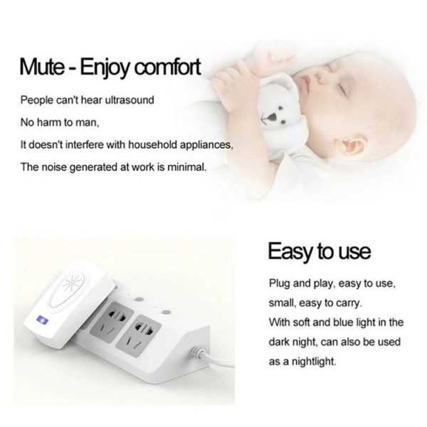 Ultrasound Mouse Cockroach Pest Repeller Device Insect Rats Spiders Mosquito Killer Pest Control Household Pest Rejecter (EU Plug) - Image 5