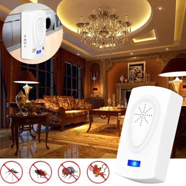Ultrasound Mouse Cockroach Pest Repeller Device Insect Rats Spiders Mosquito Killer Pest Control Household Pest Rejecter (EU Plug) - Image 7
