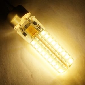 GY6.35 5W SMD2835 72LEDs Dimmable Silicone Corn Bulb for Chandelier Crystal Lamp Lighting Accessories, AC 12V (Warm White)