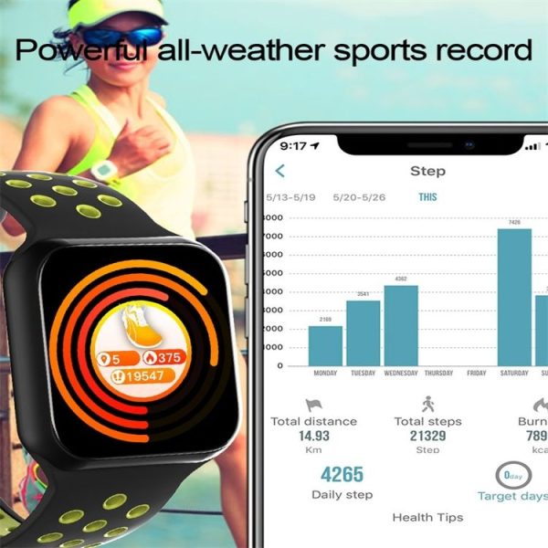 F8 1.3 inch IPS Color Screen Smart Watch IP67 Waterproof, Support Call Reminder / Heart Rate Monitoring / Blood Pressure Monitoring / Sleep Monitoring (White) - Image 10