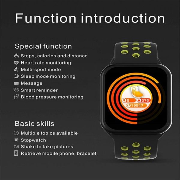 F8 1.3 inch IPS Color Screen Smart Watch IP67 Waterproof, Support Call Reminder / Heart Rate Monitoring / Blood Pressure Monitoring / Sleep Monitoring (White) - Image 5