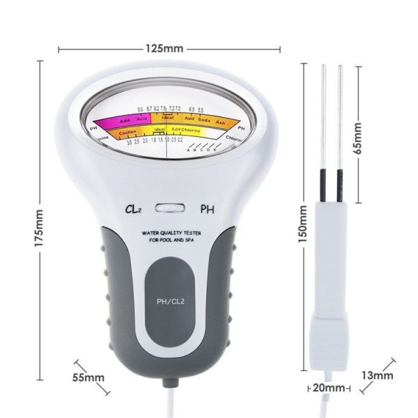 PC102 Swimming Pool Water Quality Tester PH Test Pen Chlorine Gas Water Quality Tester - Image 2