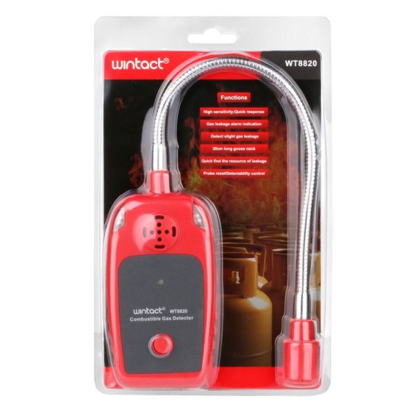 WINTACT WT8820 Combustible Gas Alarm Detector For Home Slight Gas Leakage Flammable Natural Gas Leak Detector Monitor Gas Analyzer - Image 4