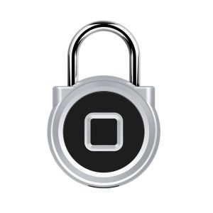 P10 Fingerprint Lock Alloy Fingerprint Padlock Gym Small Lock Cabinet Lock Electronic Lock At Home (Silver)