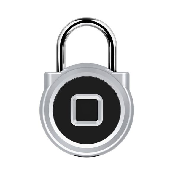 P10 Fingerprint Lock Alloy Fingerprint Padlock Gym Small Lock Cabinet Lock Electronic Lock At Home (Silver)