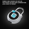 P10 Fingerprint Lock Alloy Fingerprint Padlock Gym Small Lock Cabinet Lock Electronic Lock At Home (Silver) - Image 5