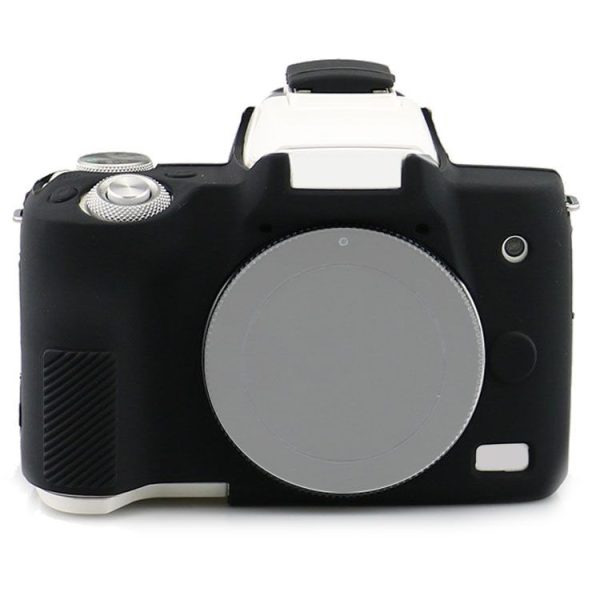 Richwell Silicone Armor Skin Case Body Cover Protector for Canon EOS M50 Body Digital Camera (Black)