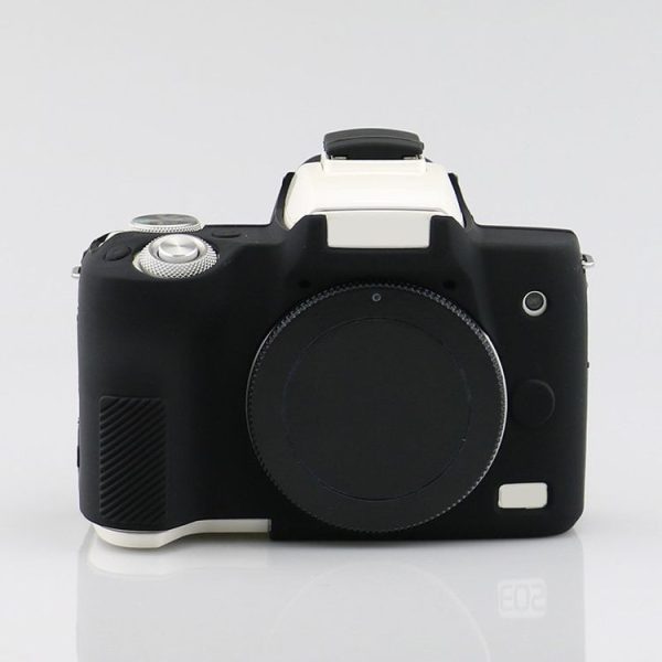 Richwell Silicone Armor Skin Case Body Cover Protector for Canon EOS M50 Body Digital Camera (Black) - Image 2