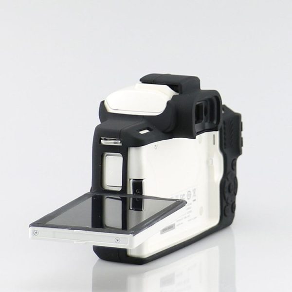 Richwell Silicone Armor Skin Case Body Cover Protector for Canon EOS M50 Body Digital Camera (Black) - Image 3