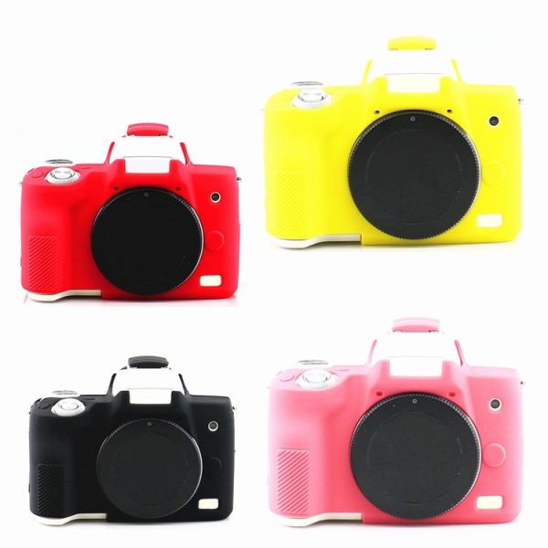 Richwell Silicone Armor Skin Case Body Cover Protector for Canon EOS M50 Body Digital Camera (Black) - Image 7