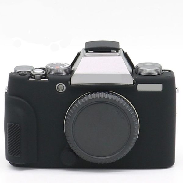 Richwell Soft Silicone TPU Skin Body Rubber Camera Case Bag Full Cover for Fujifilm Fuji X-T100 Digital Camera (Black)
