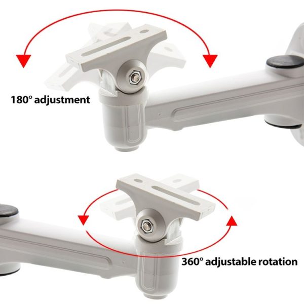 CCTV Wall Mount Stand Aluminum Metallic Silver Bracket Indoor Outdoor for Bullet Camera IP Camera Bracket Accessories - Image 7
