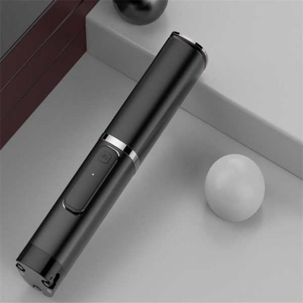 Handheld Wireless Bluetooth Concealed Telescopic Stand One Bluetooth Selfie Stick (Black) - Image 2