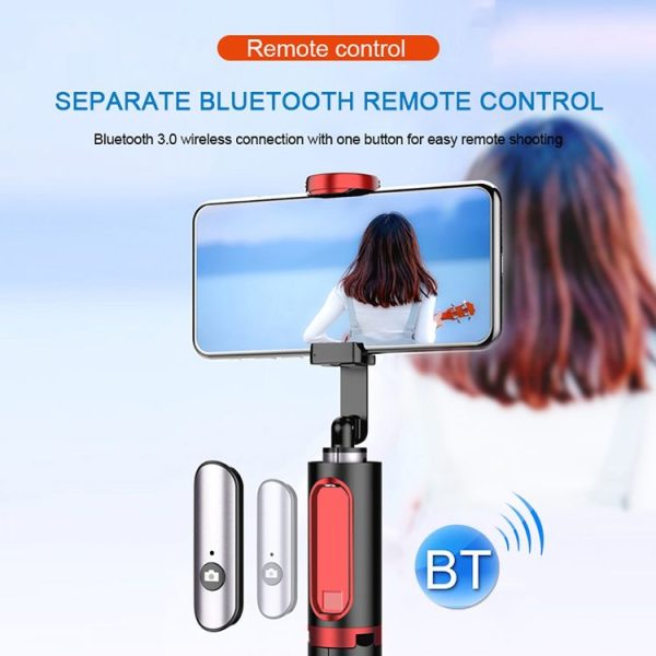 M18 Portable Selfie Stick Remote Control Mobile Phone Holder (White) - Image 11
