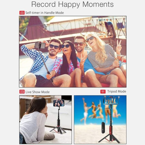 M18 Portable Selfie Stick Remote Control Mobile Phone Holder (White) - Image 12