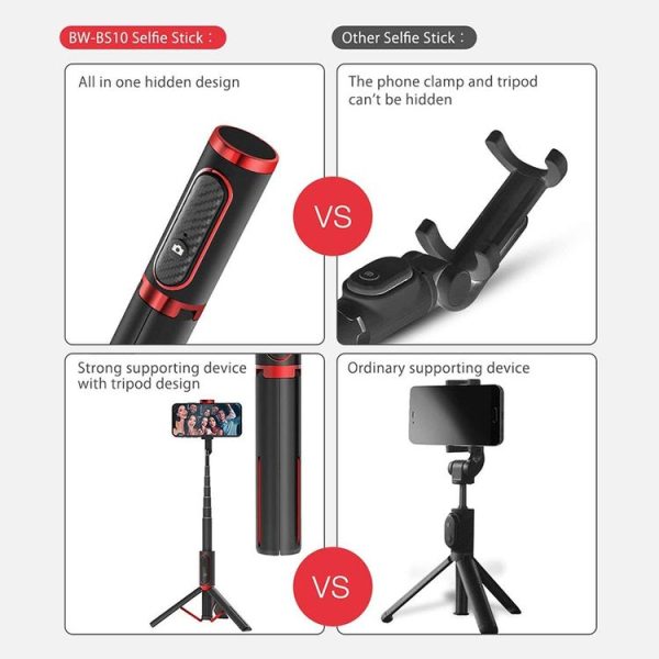 M18 Portable Selfie Stick Remote Control Mobile Phone Holder (White) - Image 7