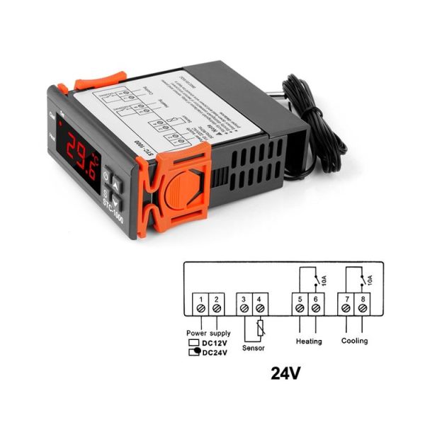 STC-1000 24V Digital Temperature Controller LED Temperature Regulator Thermostat for Incubator Relay 10A Heating and Cooling - Image 5