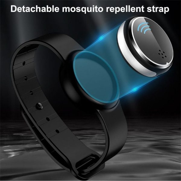 Ultrasonic Mosquito Repellent Electronic Mosquito Repellent Bracelet Outdoor Portable Watch Mosquito Repellent (White) - Image 7