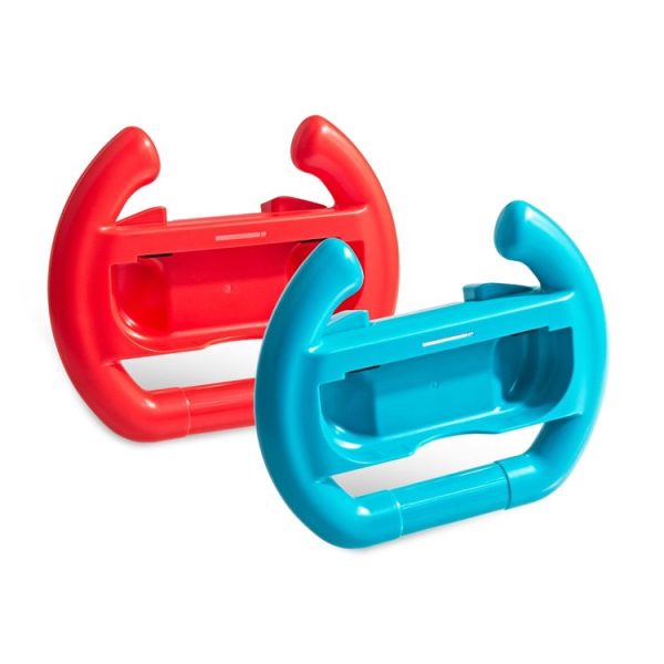 Game Steering Wheel for Nintendo Switch Joy-Con Controller Game Accessories (Red+Blue) - Image 3
