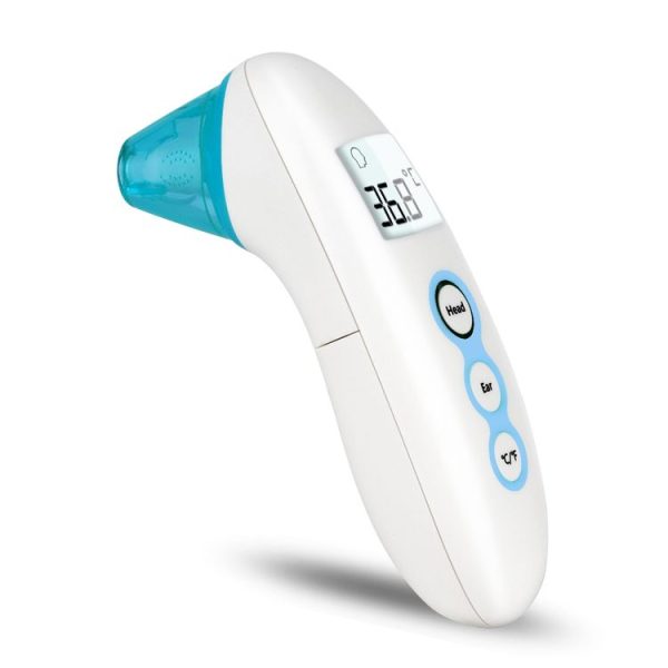 IR300G Baby Thermometer Infrared Digital Mini Body Infrared Forehead Ear Non-Contact Gun Adult Body Fever IR Children Thermometer (Blue)
