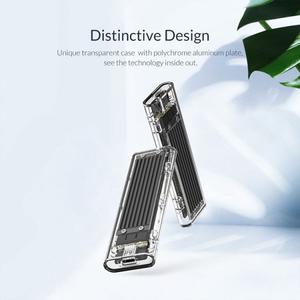 ORICO TCM2F-C3 NGFF M.2 Hard Drive Enclosure, Tool Free Type-C Interface Transparent Hard Disk Box - Image 7