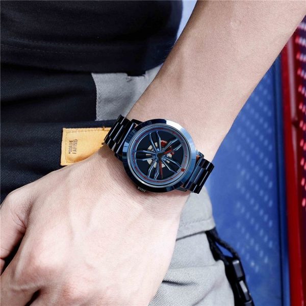 SANDA1009 Watch Man Student Casual Waterproof Steel Band Watch Man (Rose Gold) - Image 15