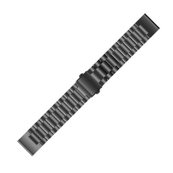 Garmin Fenix 5X Three-Bead Stainless Steel Metal Watch Band, Size: 26MM (Black) - Image 4
