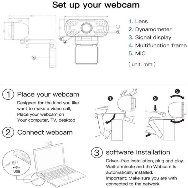 Full HD 1080P Web Camera With Noise Cancellation Microphone Skype Streaming Live Camera for Computer Android TV - Image 10