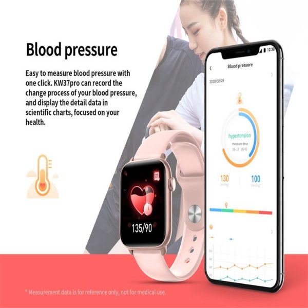 KW37 PRO 1.3 inch Color Screen Smart Watch IP68 Waterproof, Support Temperature Detection / Heart Rate Monitoring / Sleep Monitoring / Blood Pressure Monitoring / Blood Oxygen Monitoring (Gray) - Image 5