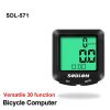 SUNDING SDL-571 LCD Digital Display Bicycle Computer Wired Waterproof Cycle Odometer Bike Speedometer Stopwatch Riding Accessories Tools - Image 4
