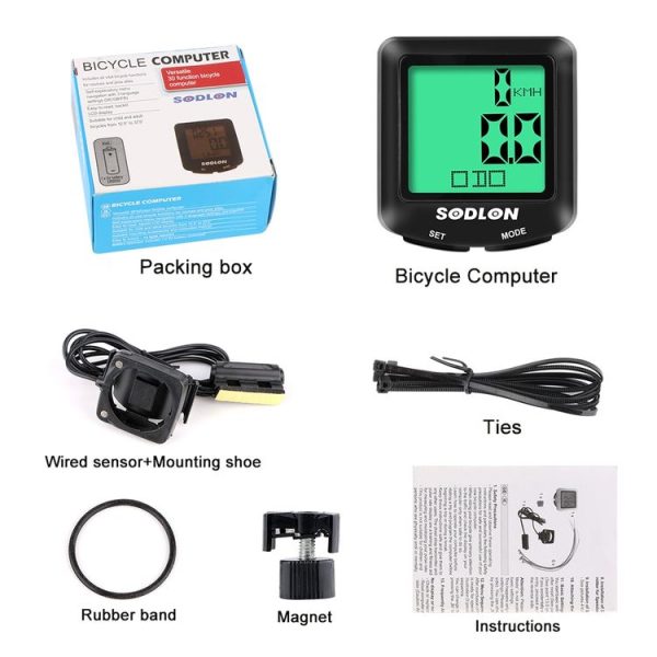 SUNDING SDL-571 LCD Digital Display Bicycle Computer Wired Waterproof Cycle Odometer Bike Speedometer Stopwatch Riding Accessories Tools - Image 5