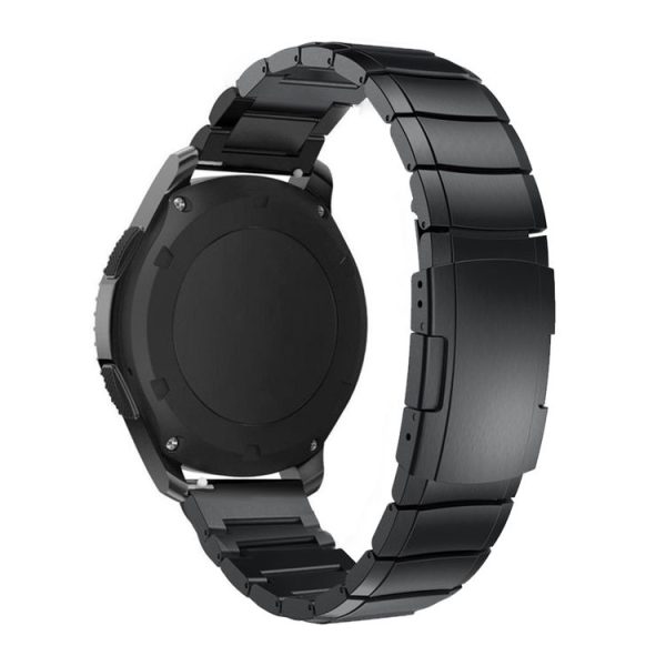 Huawei Watch GT2e GT2 46mm 22mm Turtle Back Buckle Stainless Steel Watch Band (Black)