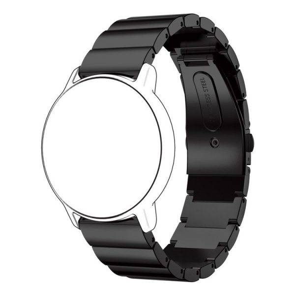 22mm For Huawei Watch GT2e GT2 46mm A Flat Buckle Stainless Steel Watch Band (Black) - Image 2